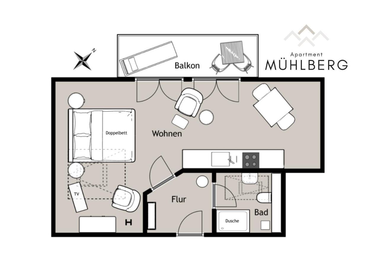 Das Bergquartier - Ferienwohnung Muhlberg โอเบอร์เอา ภายนอก รูปภาพ